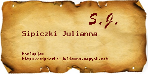 Sipiczki Julianna névjegykártya